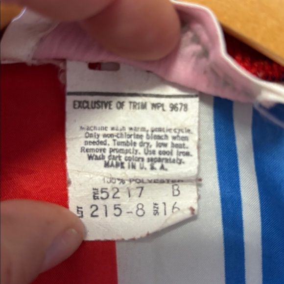 Vintage Lady Arrow Blouse Red and Blue Striped Size: XL - Picture 4 of 6